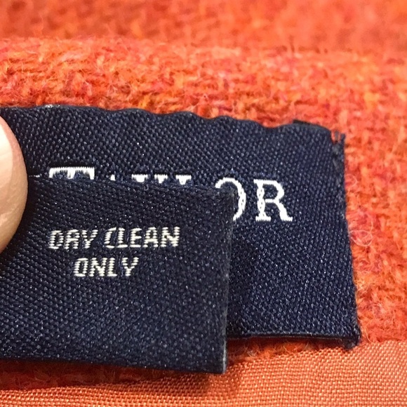 Vintage 90s Ann Taylor Wool Skirt Coral 6 Petite - Picture 9 of 9